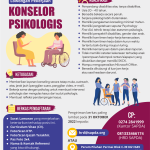Gambar flyer lowongan kerja konselor psikologis SAPDA. Isi konten sama dengan isi kiriman ini,