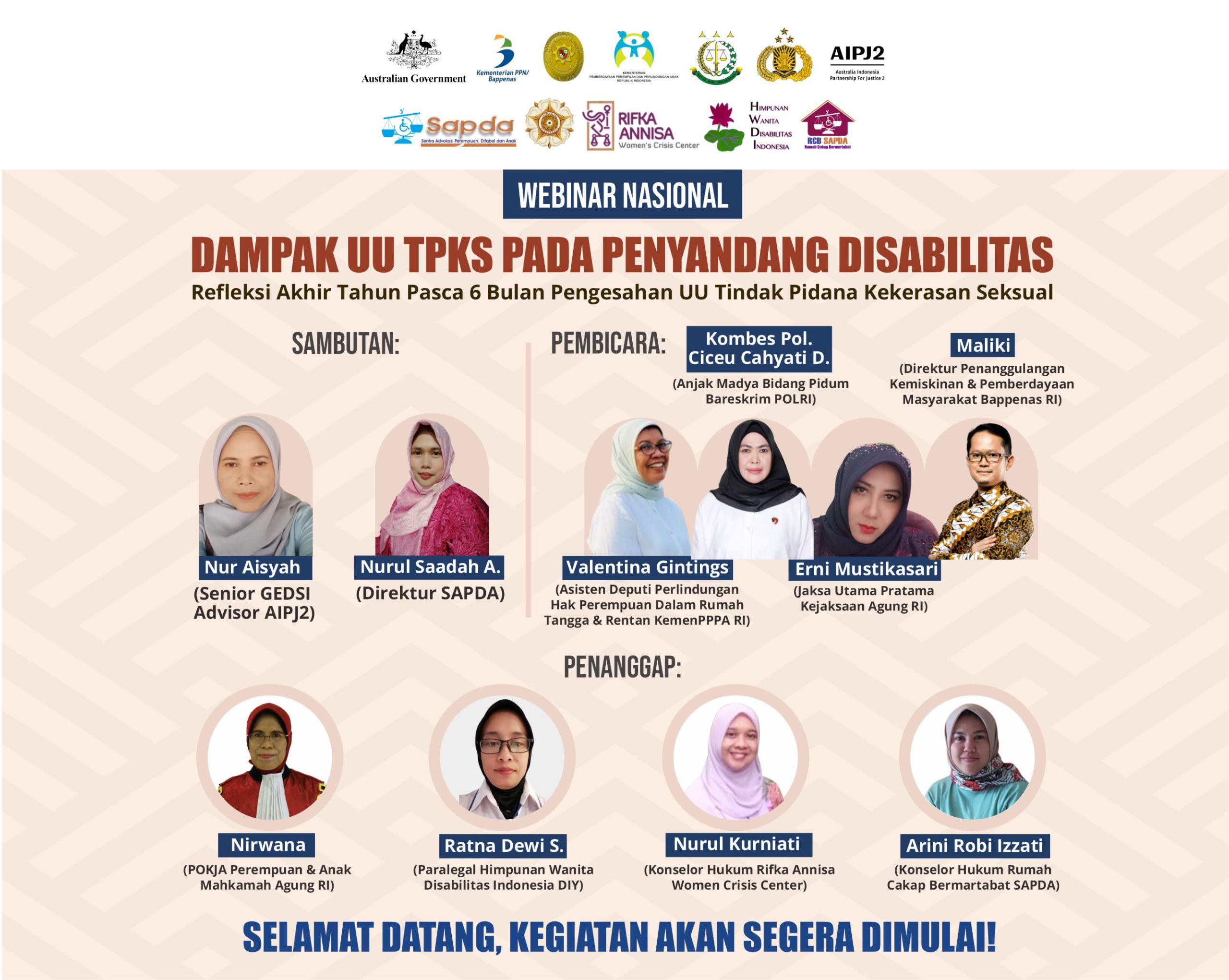 Flyer Webinar Dampak UU TPKS pada Penyandang Disabilitas