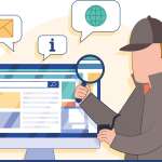 Ilustrasi polisi sedang mengidentifikasi alat bukti