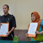 Direktur SAPDA Nurul Saadah Andriani dan Ketua PN Magelang Rios Rahmanto