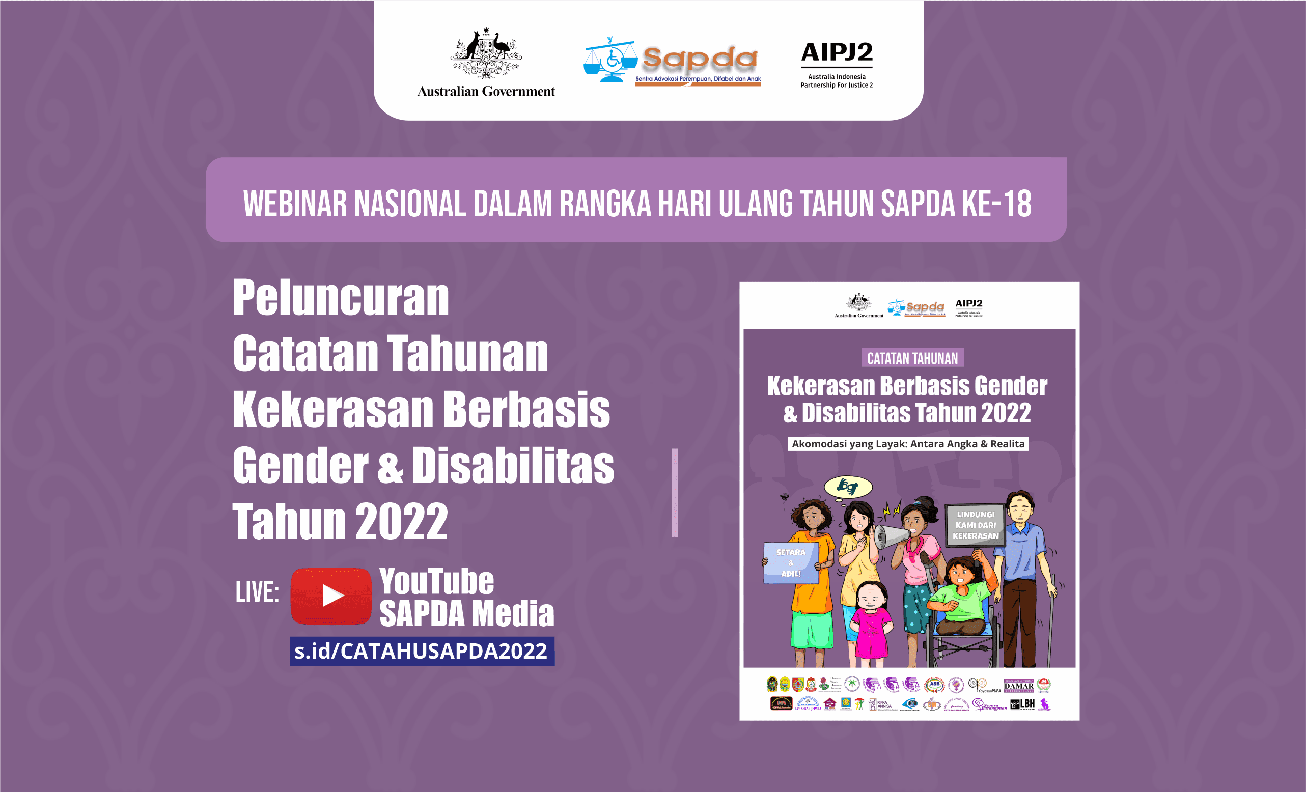 Banner peluncuran catahy KBGD 2022, berisi gambar sampul buku.