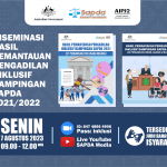 Banner diseminasi pemantauan pengadilan inklusif